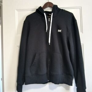 Michael Kors Black Zip-Up Hoodie Sweatshirt